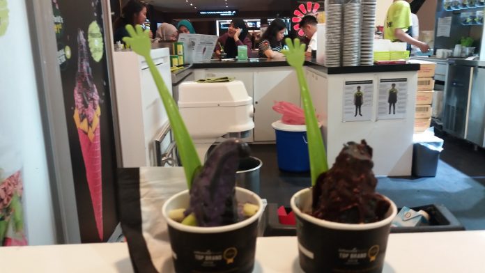 Frozen Yougurt memiliki banyak varian rasa yang berkhasiat bagi kesehatan tubuh. Di Sun Plaza Medan.