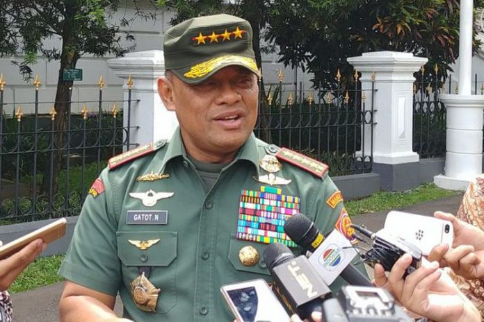 Panglima TNI Jenderal Gatot Nurmantyo di Istana Bogor, Selasa (5/12/2017).(KOMPAS.com/Ihsanuddin)