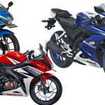 Adu spesifikasi Honda CBR150R, Yamaha R15, dan Suzuki GSX-R150.(istimewa)
