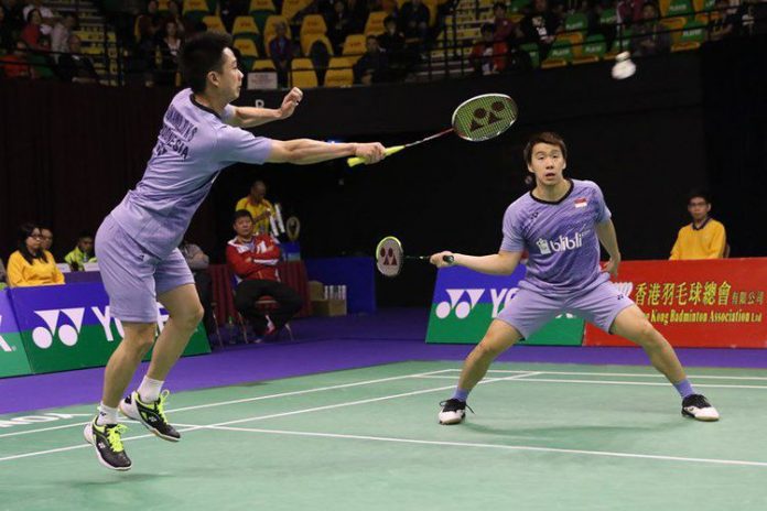 Kevin Sanjaya Sukamuljo/Marcus Fernaldi Gideon(badmintonindonesia)