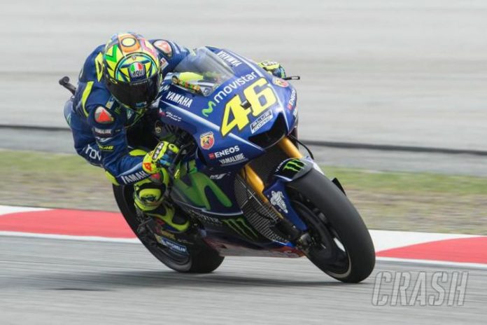 Valentino Rossi di Sirkuit Sepang, Malaysia, Jumat (27/10/2017).(Crash.net)