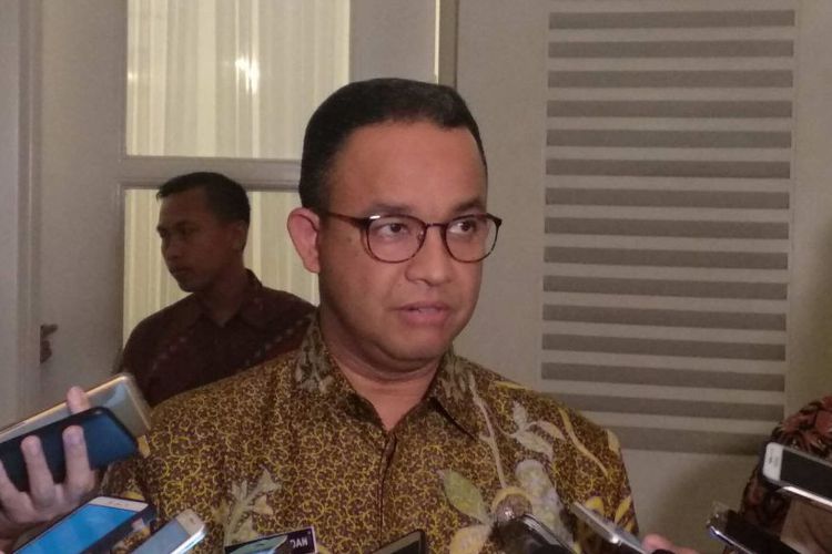 Gubernur DKI Jakarta Anies Baswedan di Balai Kota, Kamis (21/12/2017).(KOMPAS.com/NIBRAS NADA NAILUFAR)